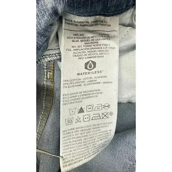 Signature levi strauss gold jeans mid rise straight med wash W34L32 - Picture 3 of 7